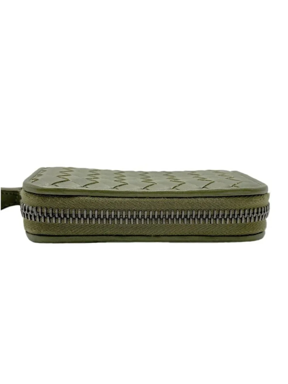 Bottega Veneta Coin Purse Olive Green Items Zip Around